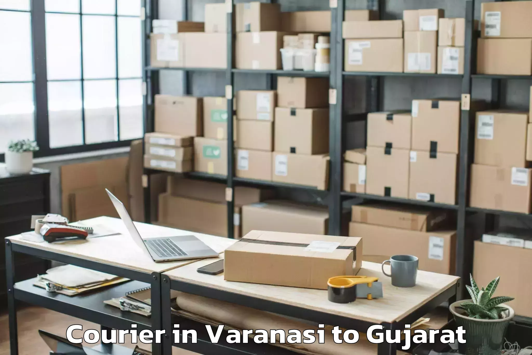 Varanasi to Becharaji Courier Booking